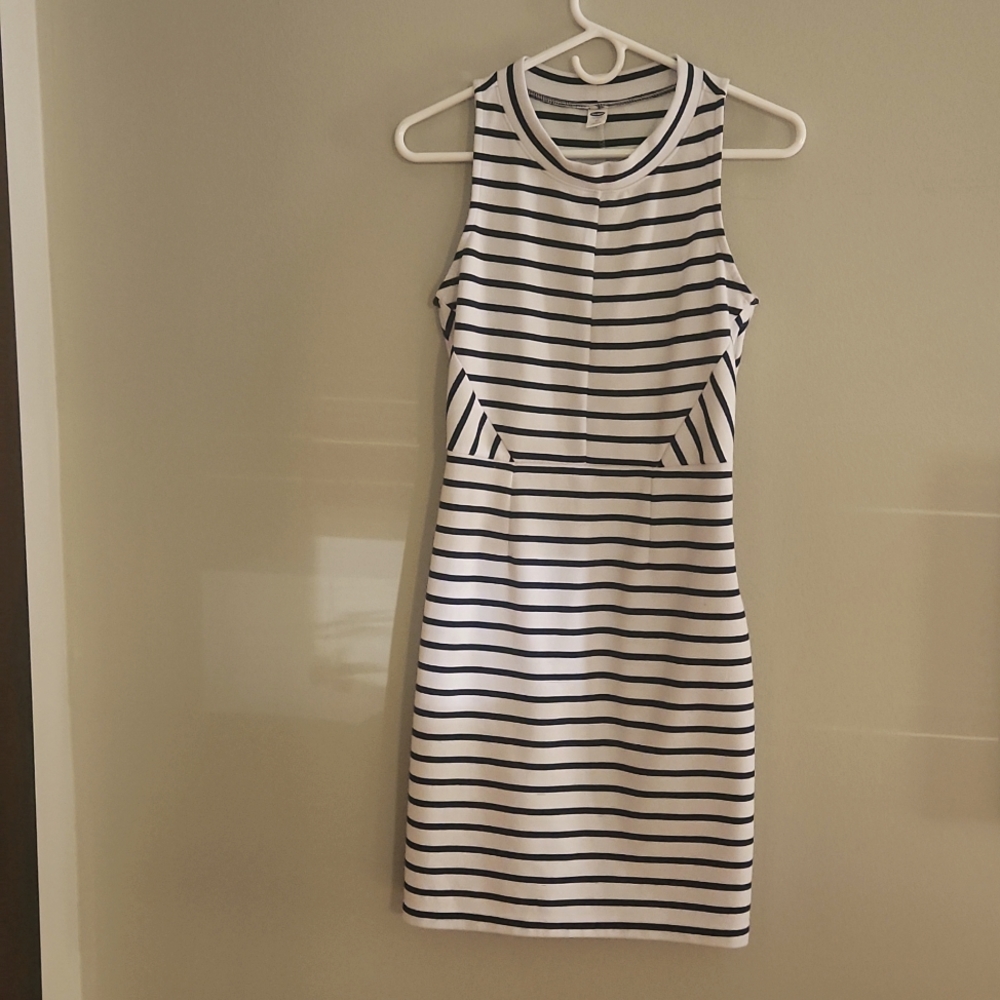 XS Navy and white Stripped dress